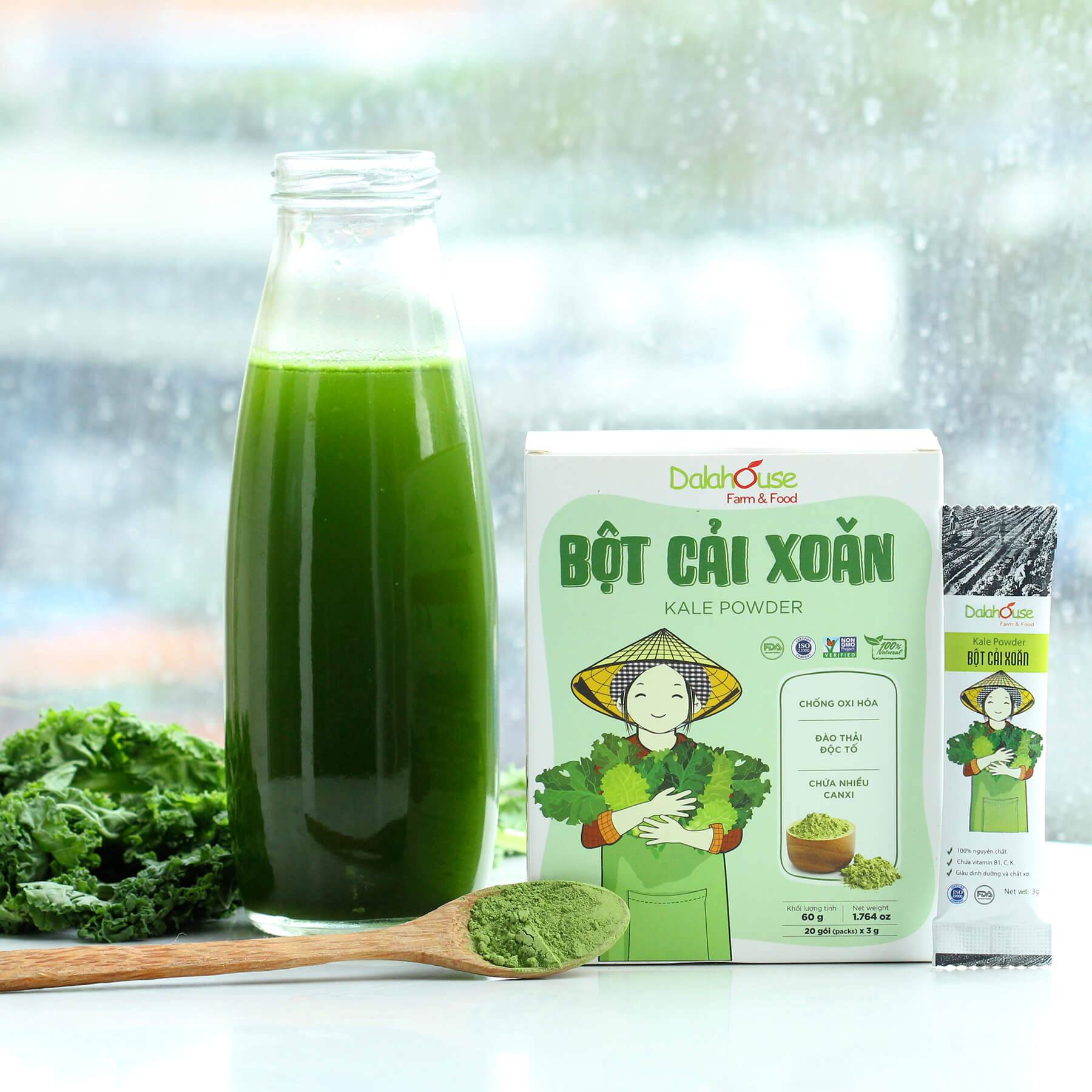Bột Cải Xoăn (Cải KALE) Dalahouse Hộp 60g