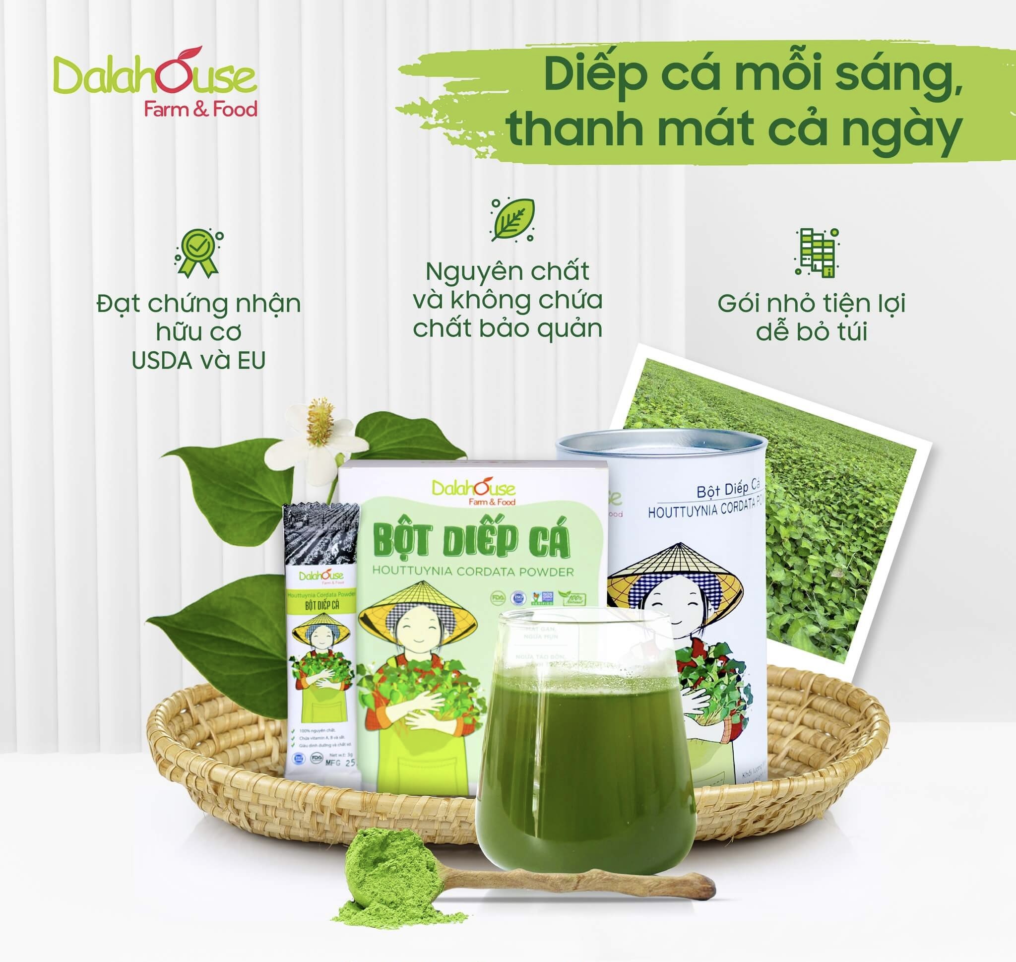 Bột Rau Diếp Cá Dalahouse Hộp 60g