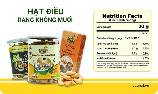 Hạt Điều Rang Vị Tự Nhiên Faminuts Hũ 300g