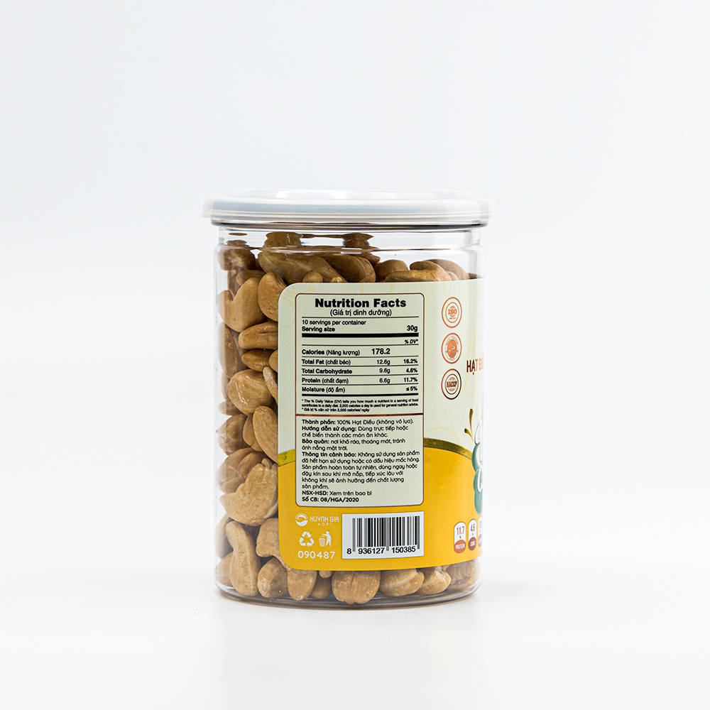Hạt Điều Rang Vị Tự Nhiên Faminuts Hũ 300g