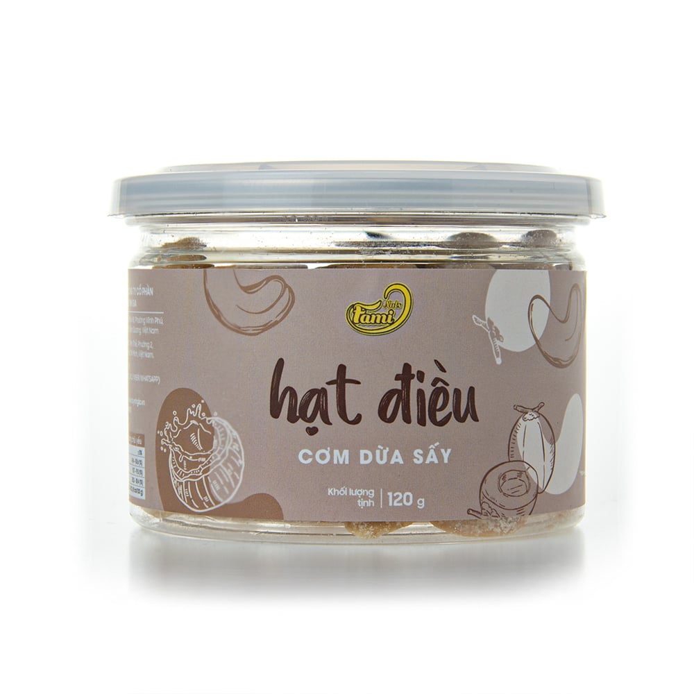 Hạt Điều Vị Cơm Dừa Sấy Faminuts Hũ 120g