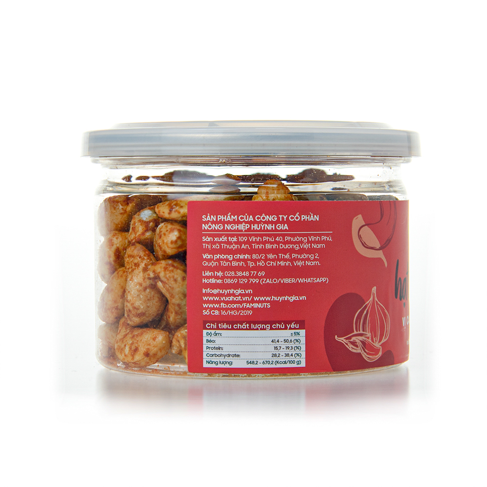 Hạt Điều Vị Cay Tỏi Ớt Faminuts Hũ 120g
