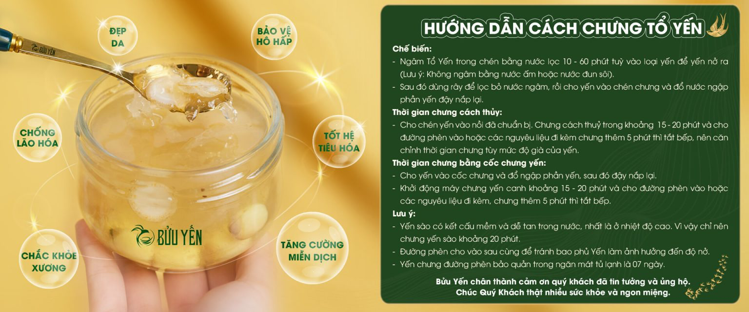 Tổ Yến Tinh Chế Cao Cấp Bửu Yến Hộp 50g