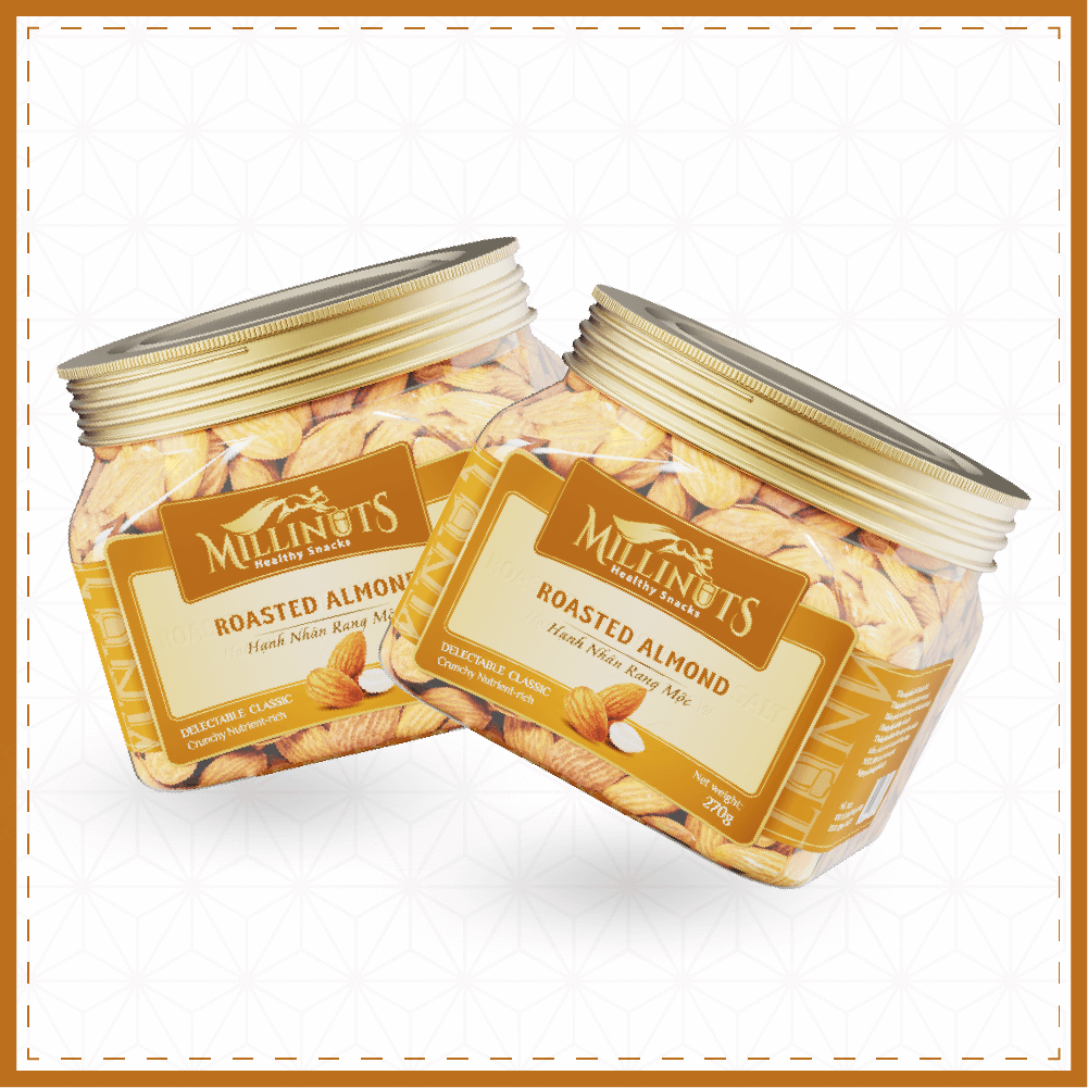 Hạnh Nhân Rang Mộc Millinuts Hũ 265g