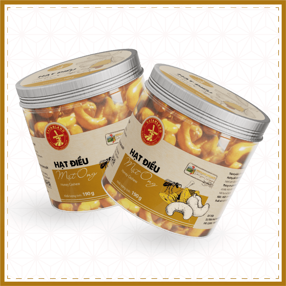 Hạt Điều Sấy Mật Ong Bazanland Hũ 210g