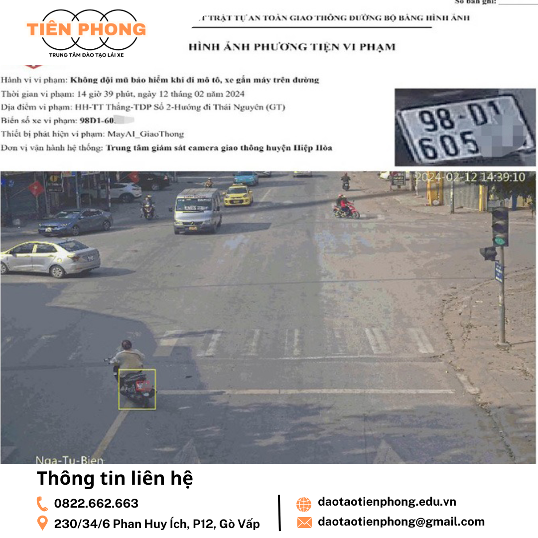 Gửi thông báo phạt nguội xe máy từ 1/1/2025? Trung Tâm Đào Tạo Tiên Phong