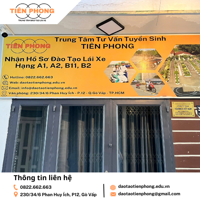 Thi bằng lái xe máy A1 tại Gò Vấp | Trung Tâm dạy học lái xe Tiên Phong