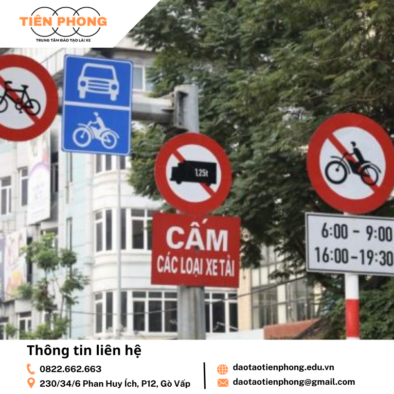 Tổng hợp 10 biển báo giao thông đường bộ Việt Nam kèm ý nghĩa từng loại biển báo | Trung Tâm Đào Tạo Tiên Phong