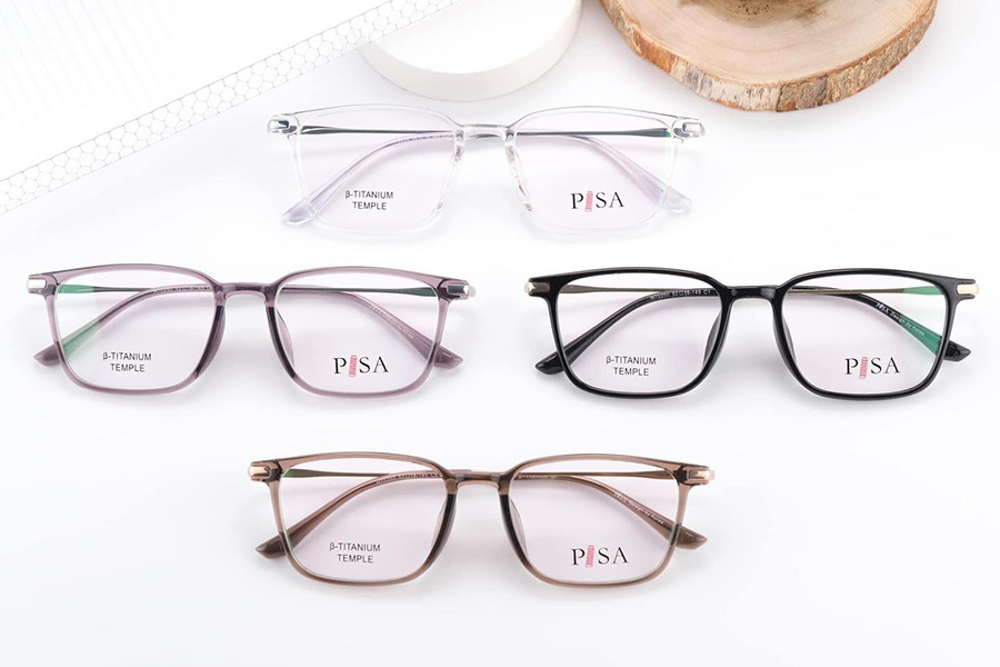hám phá phong cách thời trang mới cùng gọng kính cận PISA chất liệu titan kết hợp với nhựa uteml tại cửa hàng đồng hồ kính mắt BV Việt Đức!
