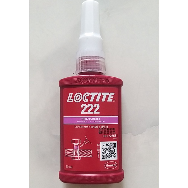Keo dán Loctite 222 Low Strength Threadlocker 50ml