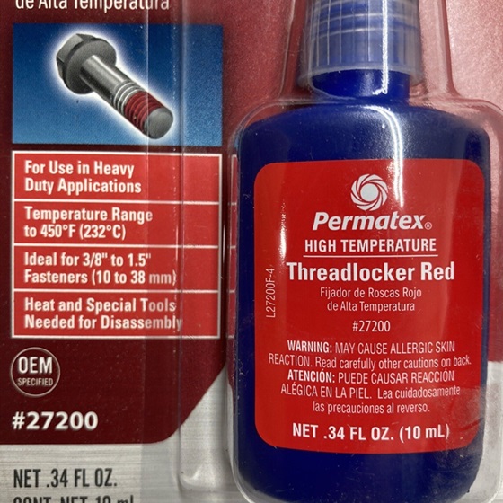 Keo khóa ren Permatex® 27200 High Temperature Threadlocker 10ml