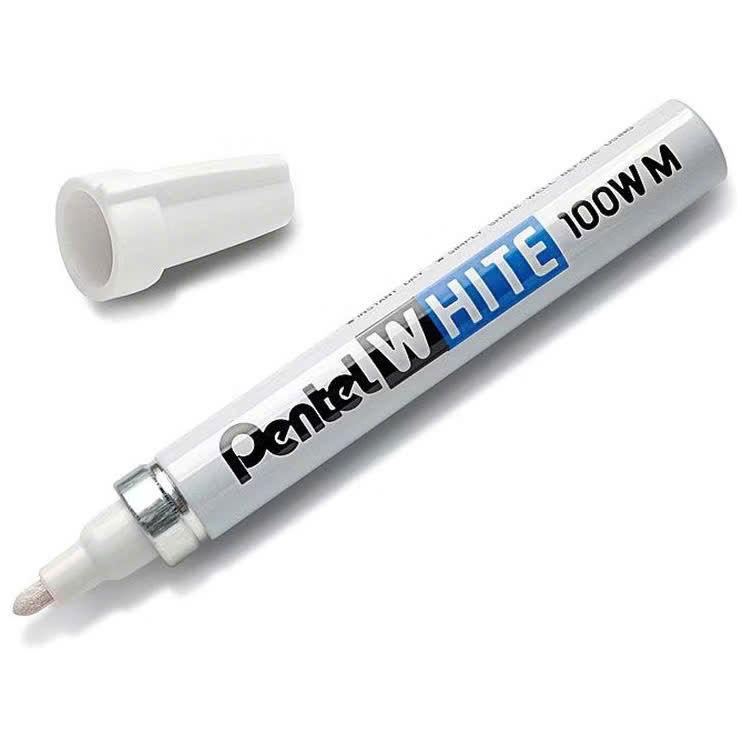 Bút sơn trắng Pentel paint marker viết được trên nhiều chất liệu ngòi size vừa và nhỏ 100W