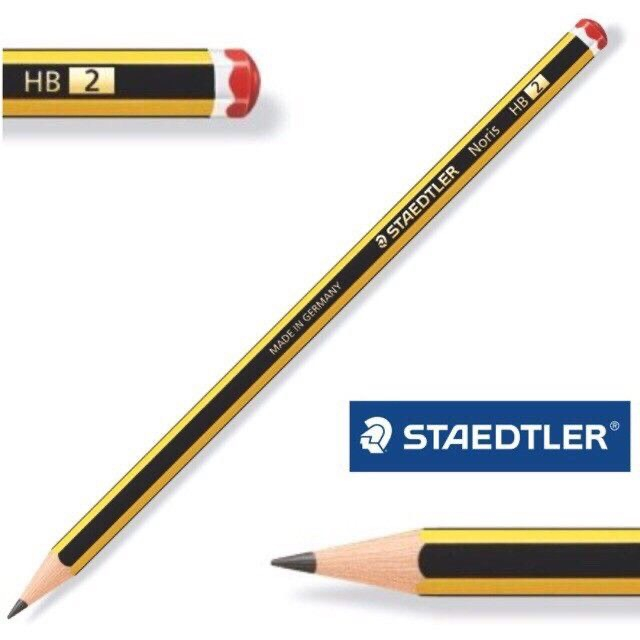 Chì Đức STAEDTLER Noris cho học sinh cấp 1 và tiền tiểu học, viết chì gỗ HB/ 2B sọc đen vàng