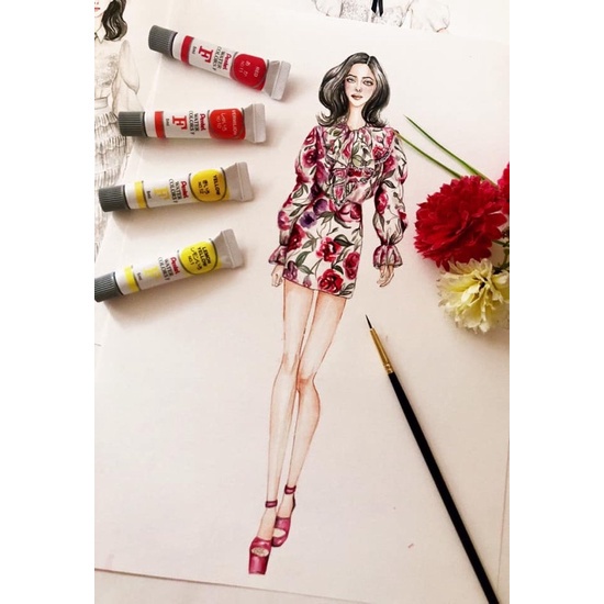 Màu nước Pentel, bộ màu nước water color 12/ 18/ 24 màu tuýp kẽm 5ml WFRS