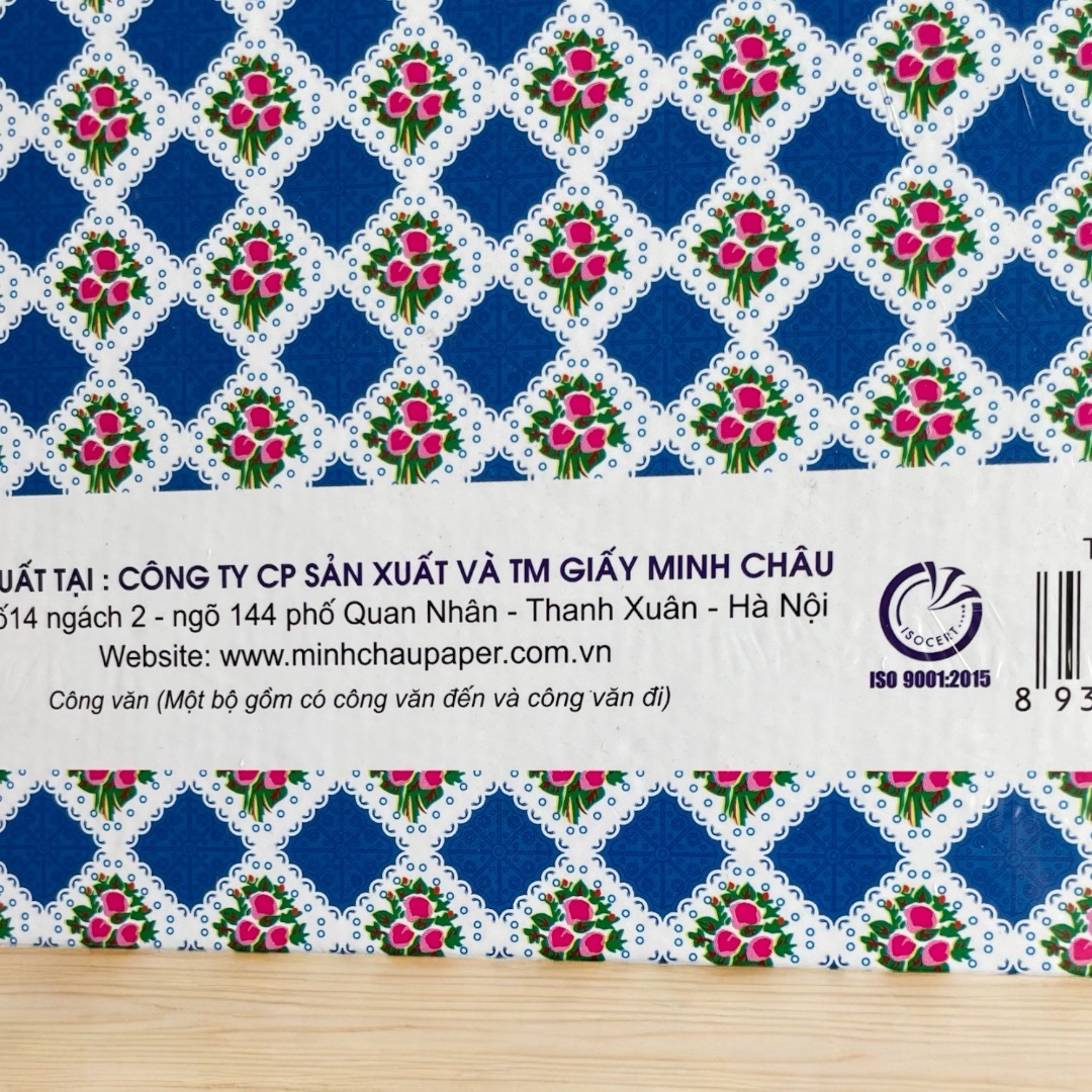 Sổ công văn đến và đi, sổ ghi chép bìa cứng 160 trang khổ giấy A4 Minh Châu