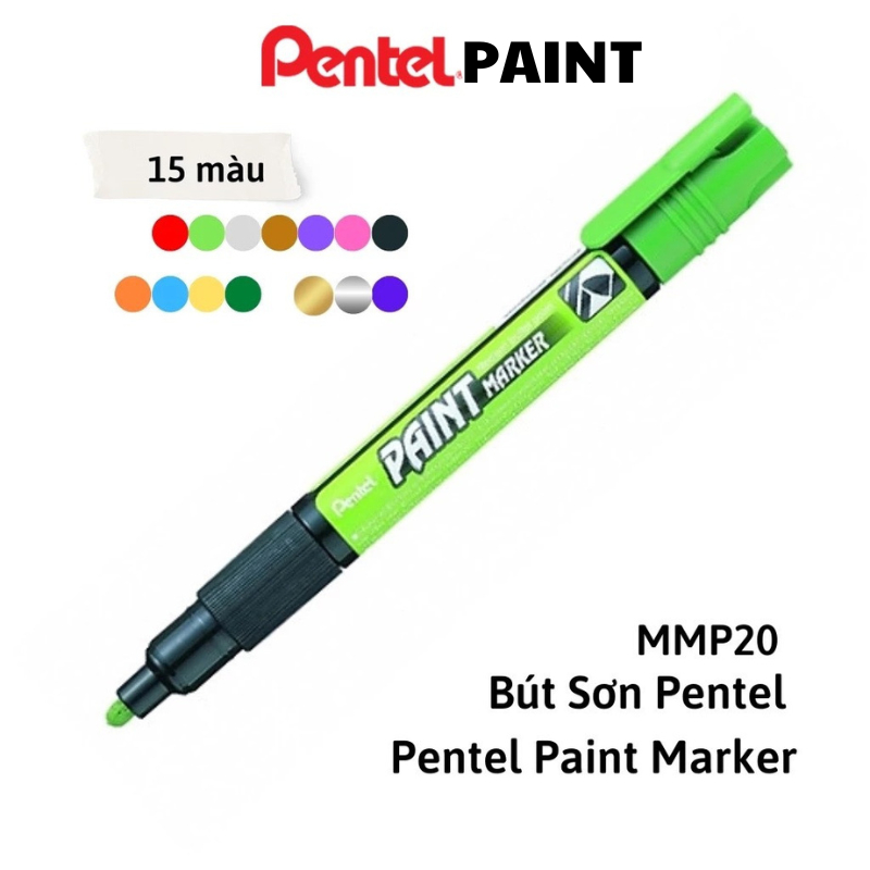Bút sơn PAINT marker, bút đánh dấu viết được trên nhiều bề mặt Pentel MMP20 các màu