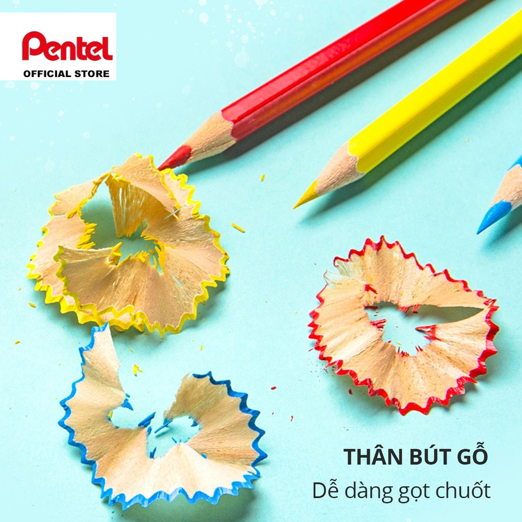 Bút chì màu, bộ chì màu khô Pentel CB8 12/ 24/ 36 màu chất lượng cao