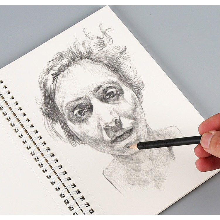 Sổ sketchbook loại dày định lượng 160gsm, sổ vẽ chì TAKEYO 50 tờ khổ giấy A4/ A5