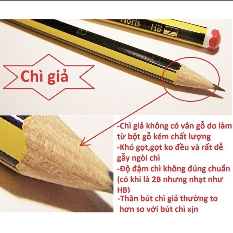 Chì Đức STAEDTLER Noris cho học sinh cấp 1 và tiền tiểu học, viết chì gỗ HB/ 2B sọc đen vàng