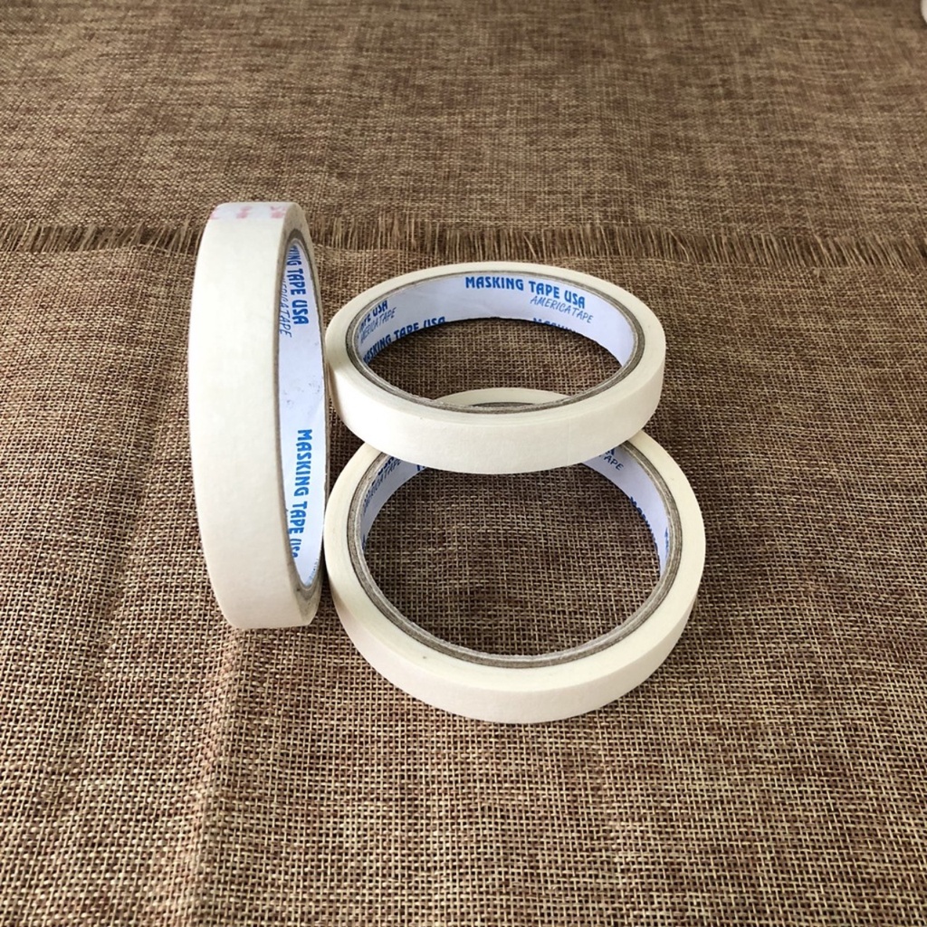 Băng dính giấy chịu nhiệt, băng keo giấy dùng trong hội họa vẽ mỹ thuật bản 1/ 1.5/ 2cm