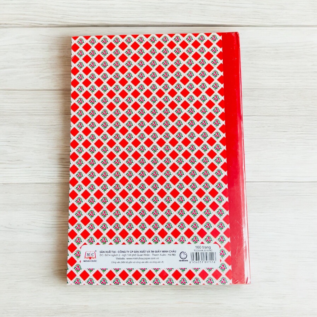 Sổ công văn đến và đi, sổ ghi chép bìa cứng 160 trang khổ giấy A4 Minh Châu