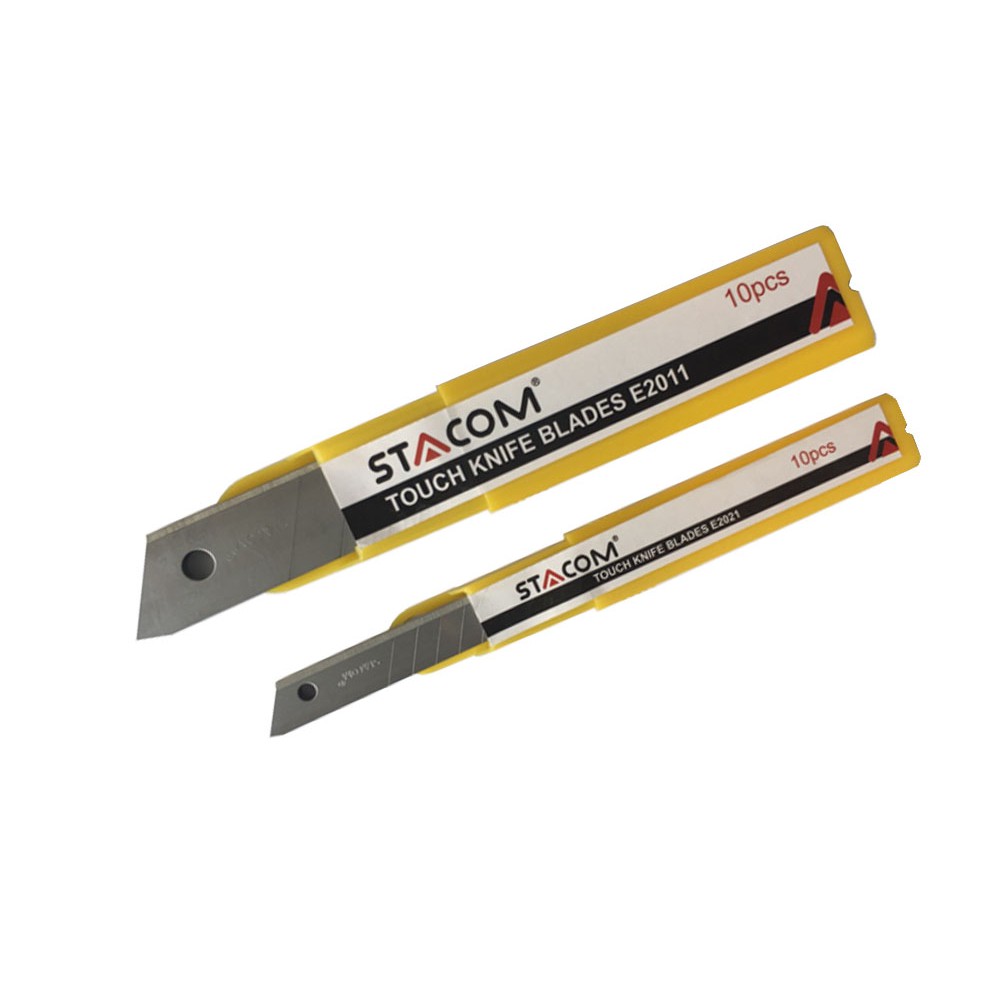 Lưỡi dao trổ, tuýp 10 lưỡi dao dọc giấy loại to/ nhỏ Stacom