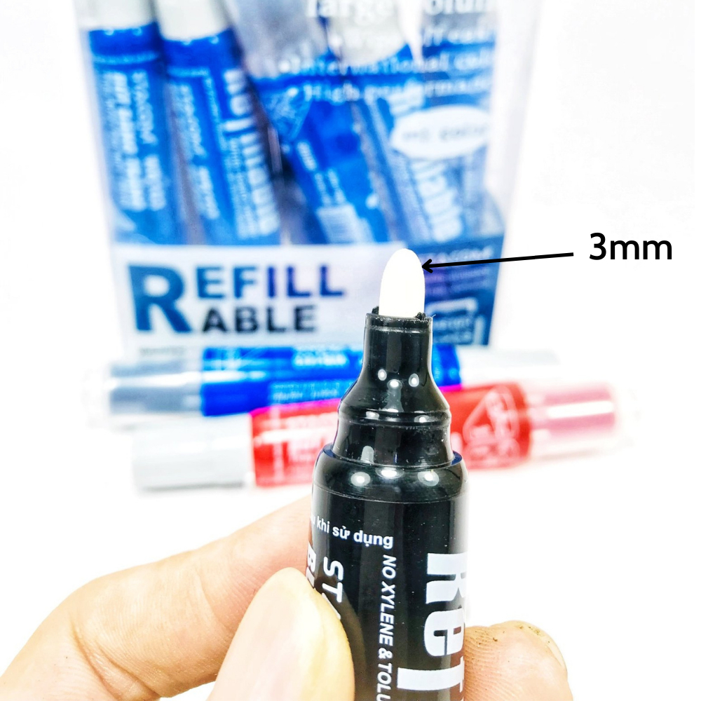 Bút dạ viết bảng, bút lông màu viết bảng trắng xóa được mực xanh/ đỏ/ đen Stacom WB103
