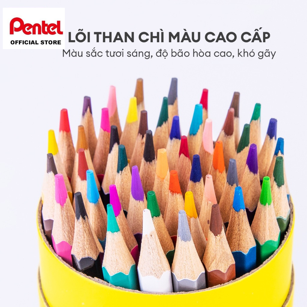 Bút chì màu, bộ chì màu khô Pentel CB8 12/ 24/ 36 màu chất lượng cao