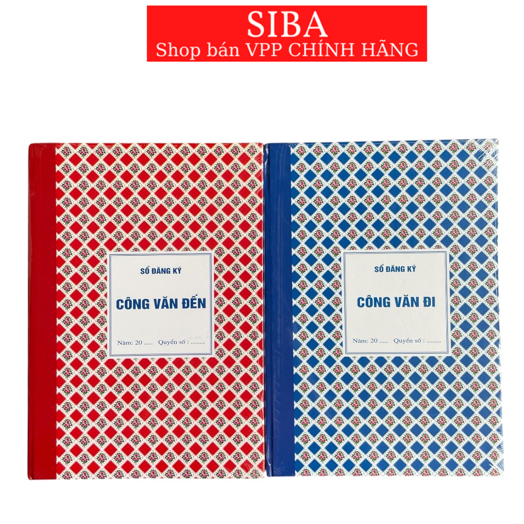Sổ công văn đến và đi, sổ ghi chép bìa cứng 160 trang khổ giấy A4 Minh Châu