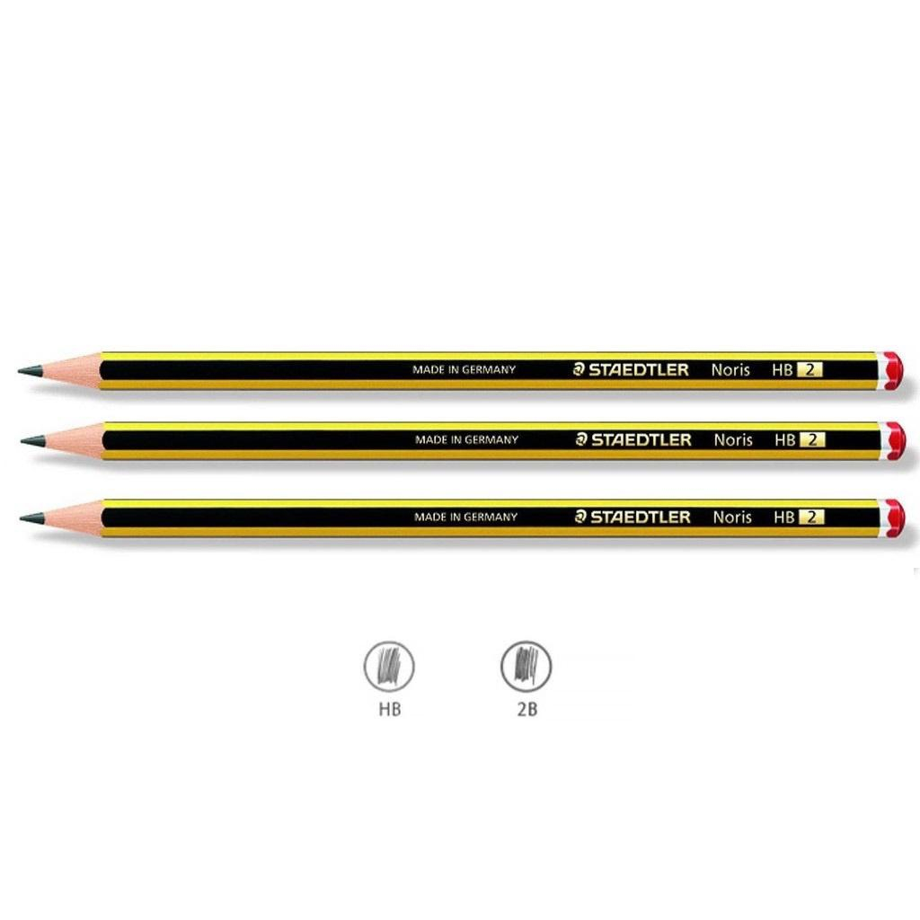 Chì Đức STAEDTLER Noris cho học sinh cấp 1 và tiền tiểu học, viết chì gỗ HB/ 2B sọc đen vàng