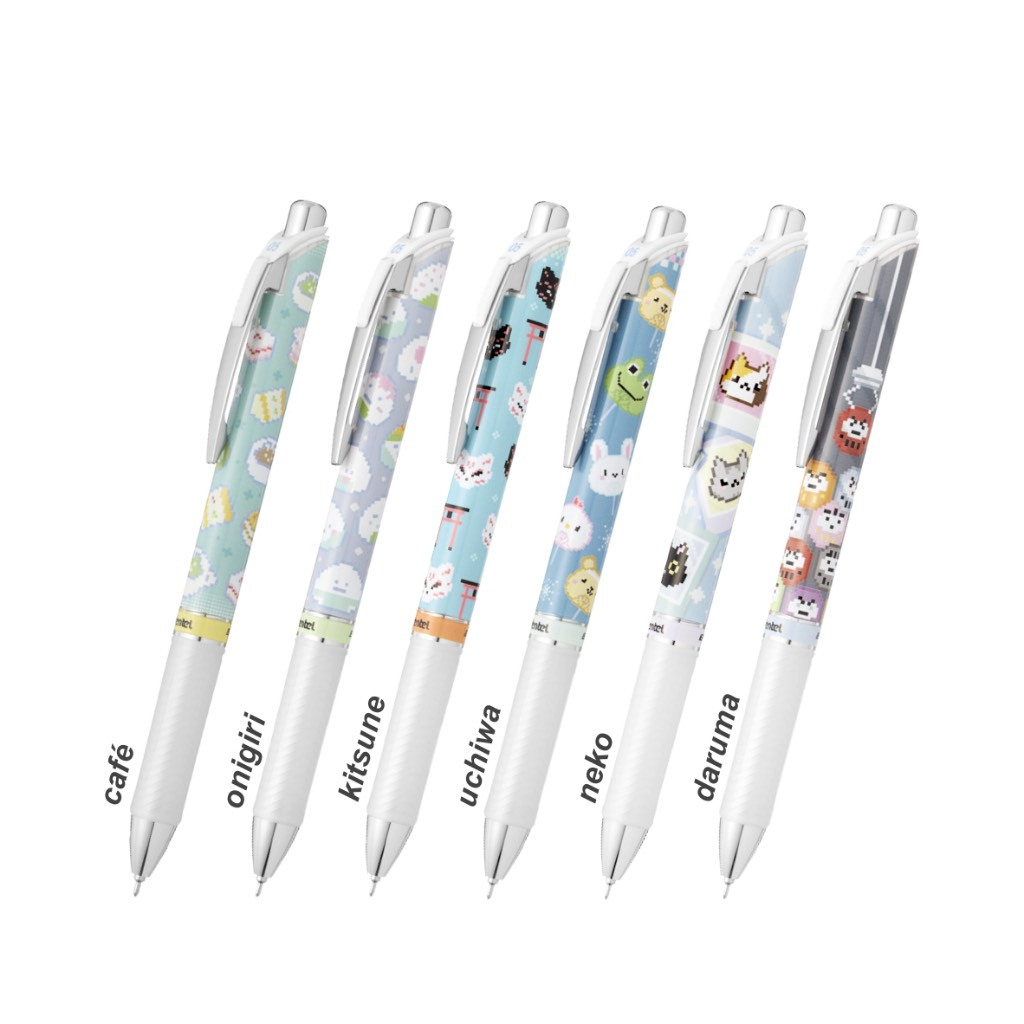Bút gel Pentel energel Kawaii BLN75KW/ viết bi Needle Tip ngòi 0.5mm mực xanh