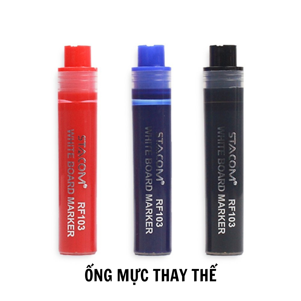 Bút dạ viết bảng, bút lông màu viết bảng trắng xóa được mực xanh/ đỏ/ đen Stacom WB103