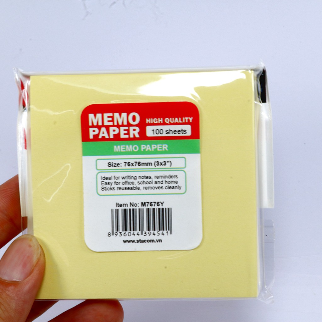 Giấy note vàng, giấy ghi chú các size ( COMBO 5 set)