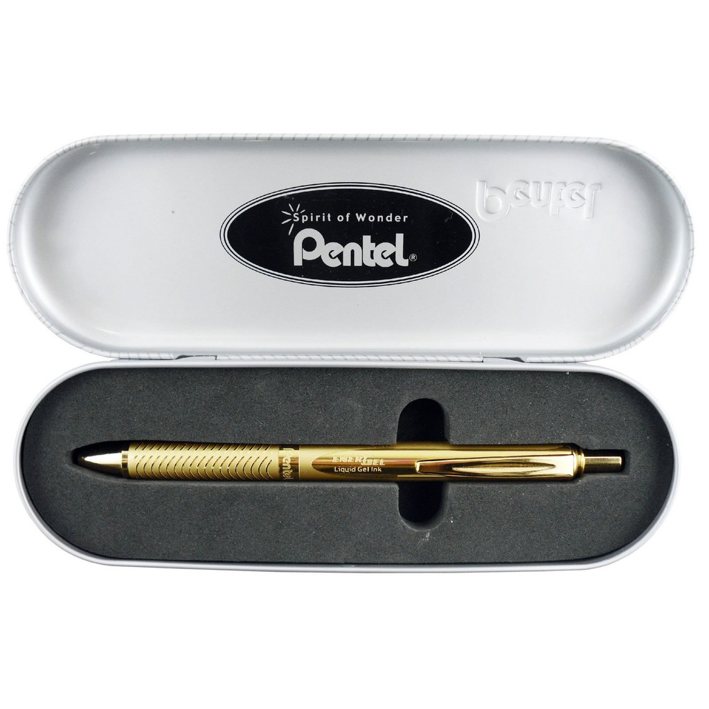 Bút ký tên cao cấp thân kim loại Pentel BL407 dạng bấm size ngòi 0.7mm