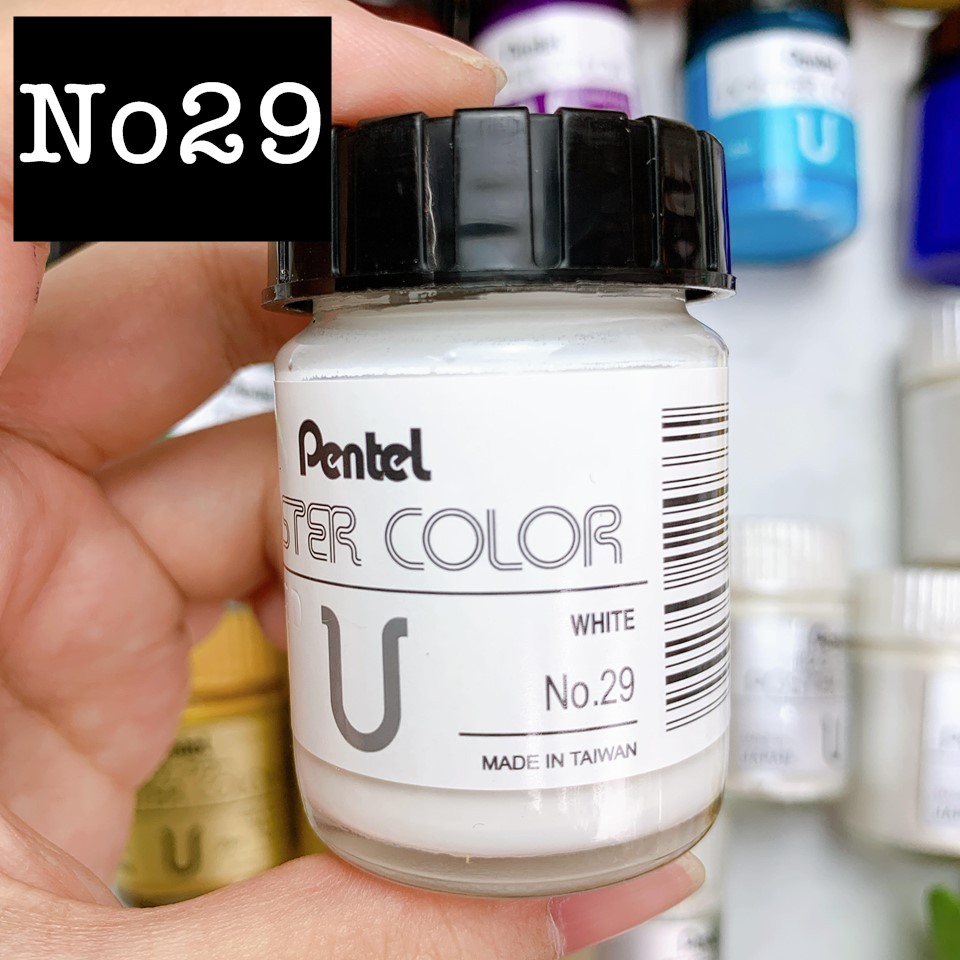 Màu Poster Pentel hũ lẻ 30ml/ Pentel poster color lọ thủy tinh 30ml- Full màu