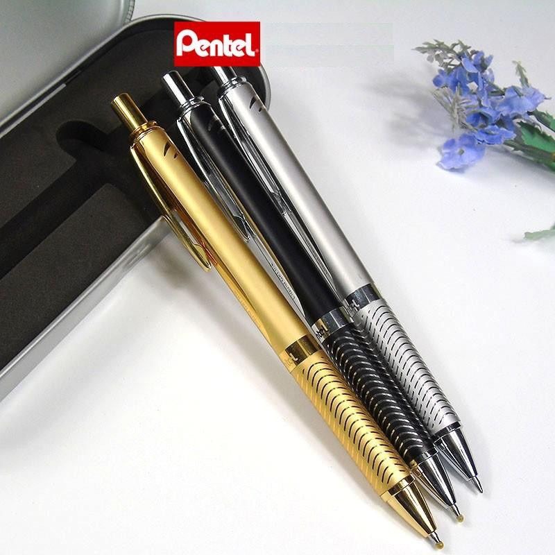 Bút ký tên cao cấp thân kim loại Pentel BL407 dạng bấm size ngòi 0.7mm