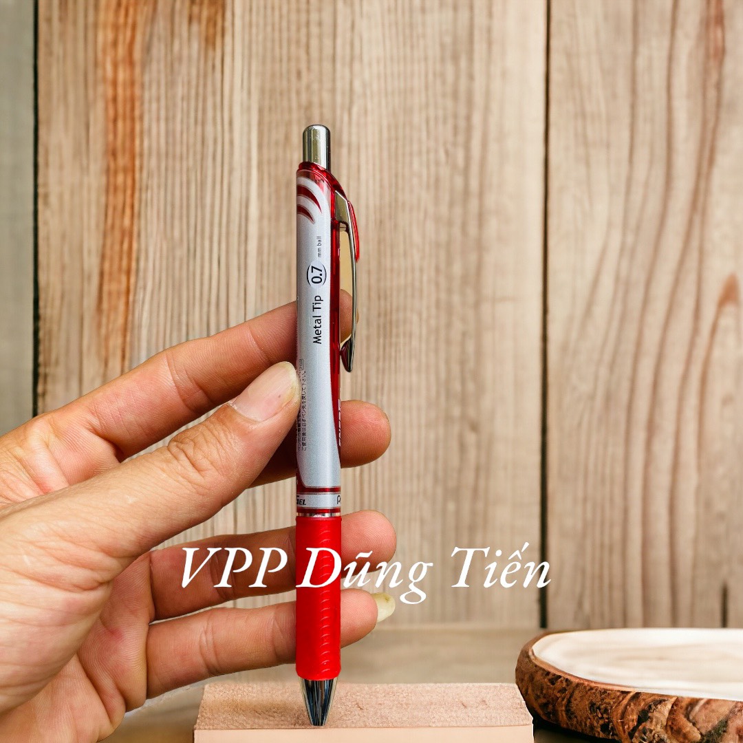 Bút mực gel Pentel energel nét 0.5, 0.7, 1.0mm màu mực Xanh/ Đỏ/ Đen