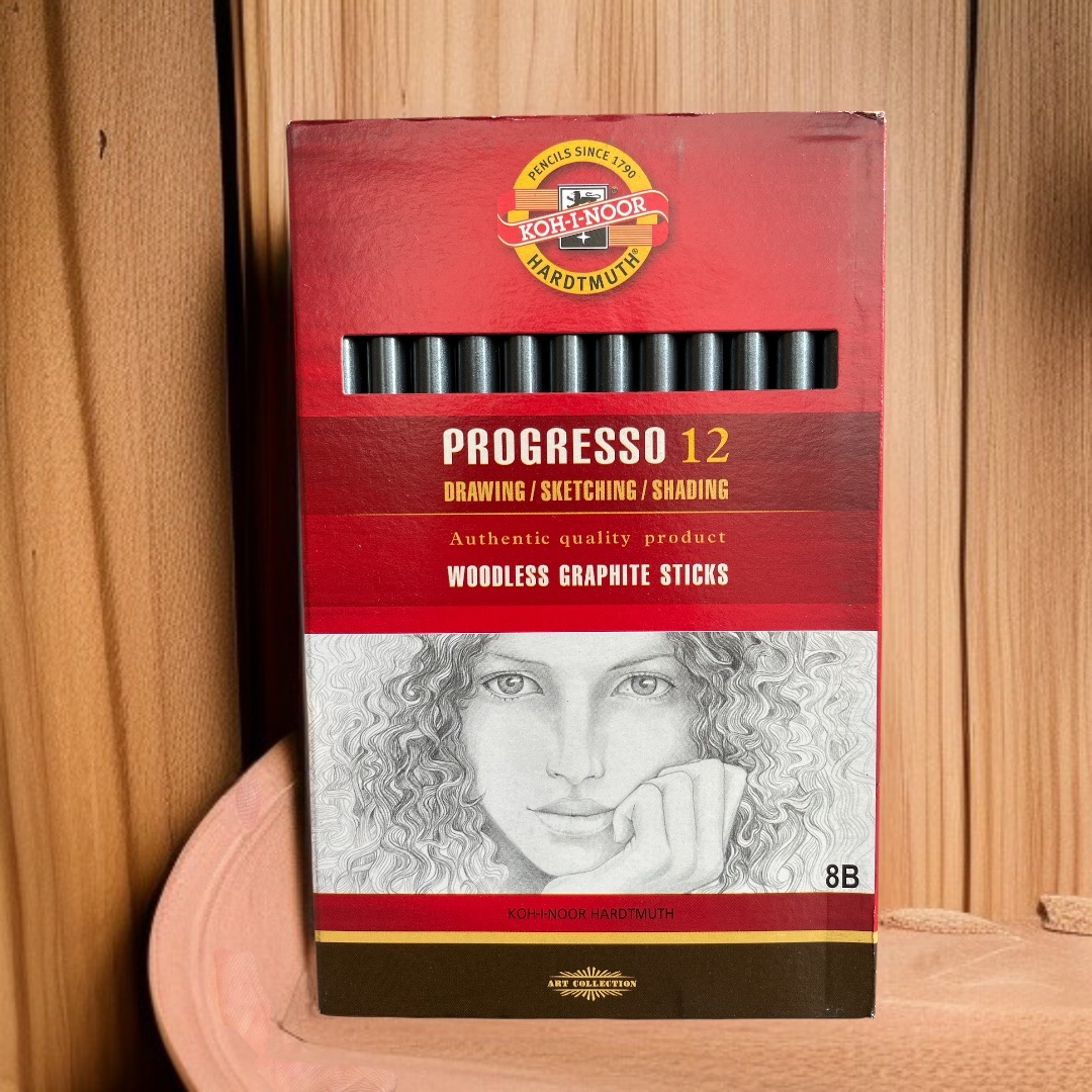 Bút chì than chuyên dụng vẽ tranh, chì than đặc ruột KOH độ chì HB/ 2B/ 4B/ 6B/ 8B