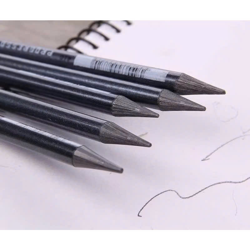 Bút chì than chuyên dụng vẽ tranh, chì than đặc ruột KOH độ chì HB/ 2B/ 4B/ 6B/ 8B