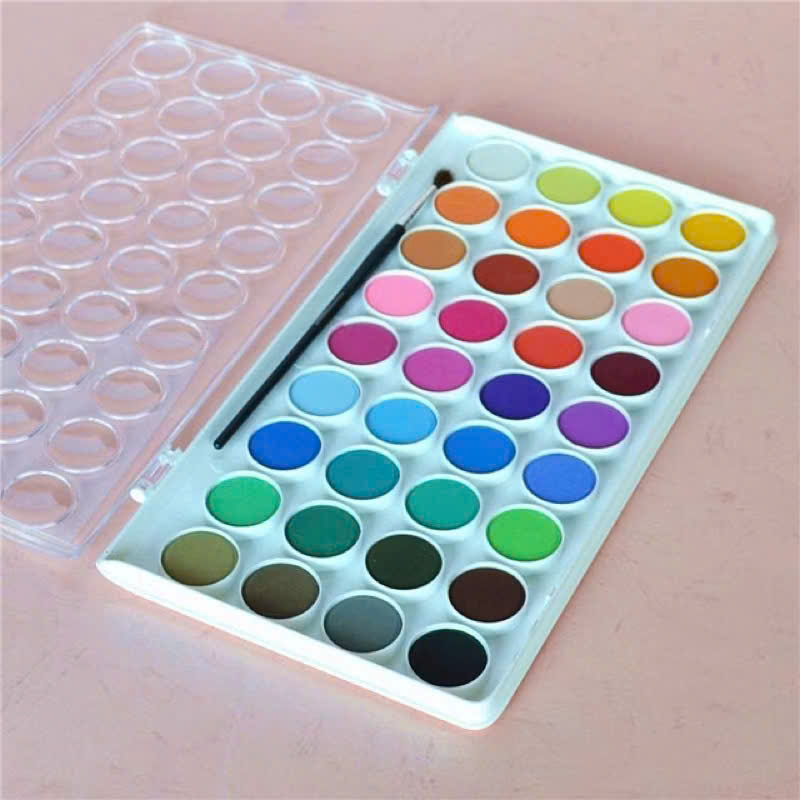 Màu nước dạng nén SIMBALION Water Color Cake, bộ màu nước 12/ 16/ 28/ 36 màu