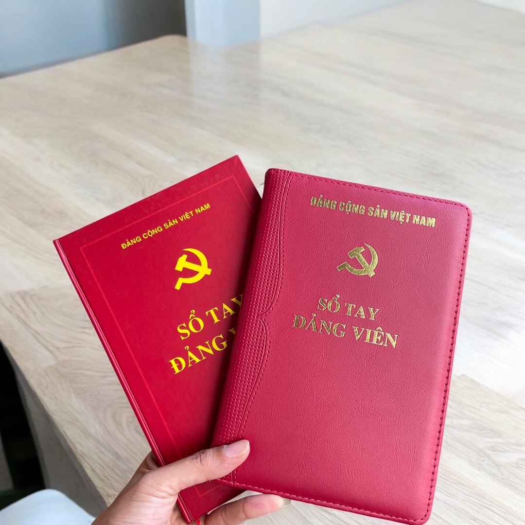Sổ tay đảng viên bìa cứng 200 trang kích thước sổ 17*24cm