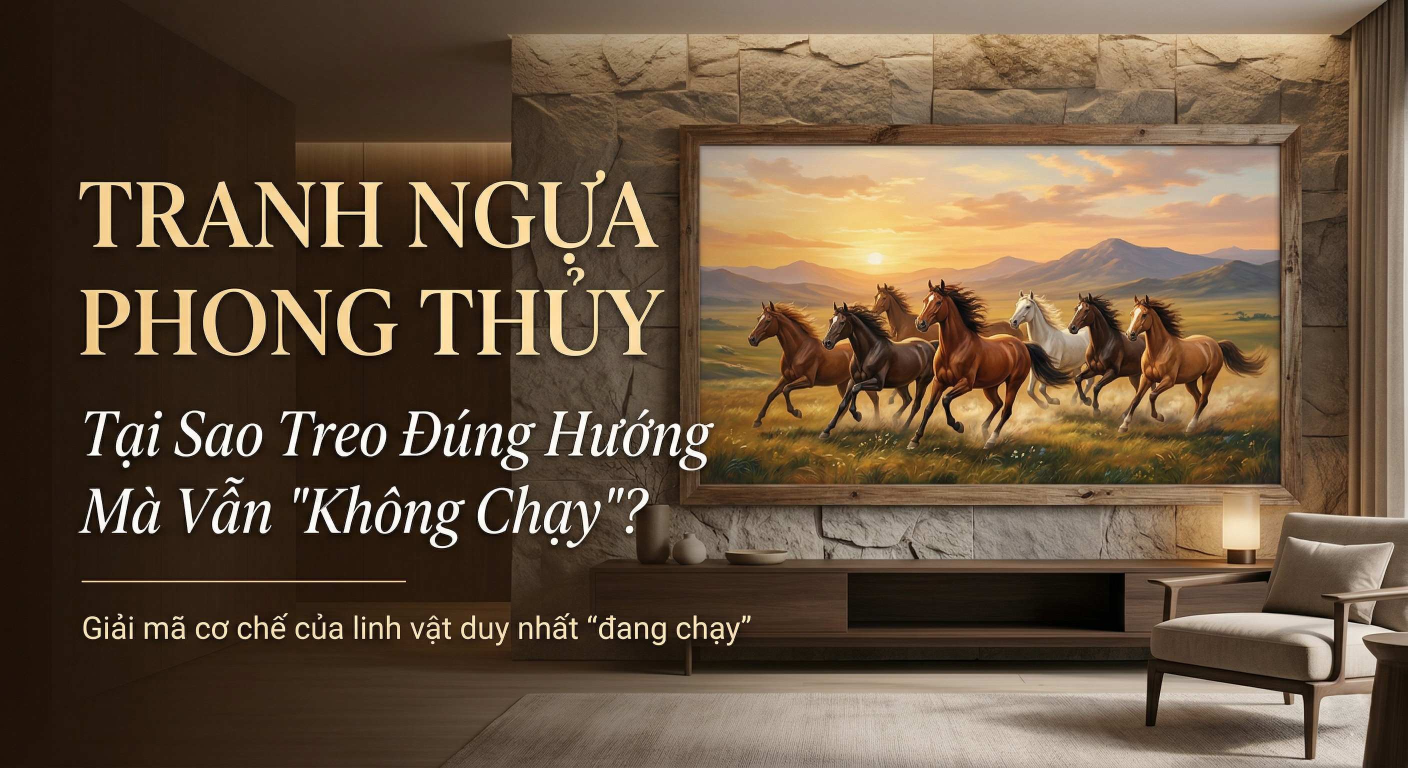 Tranh Ngựa Phong Thủy: Tại Sao Treo Đúng Hướng Mà Vẫn 