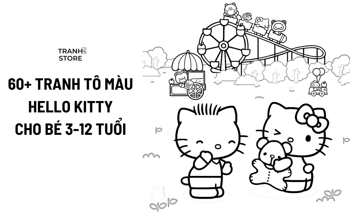 60+ Tranh Tô Màu Mèo Hello Kitty Cho Bé 3-12 Tuổi Download Miễn Phí 2025
