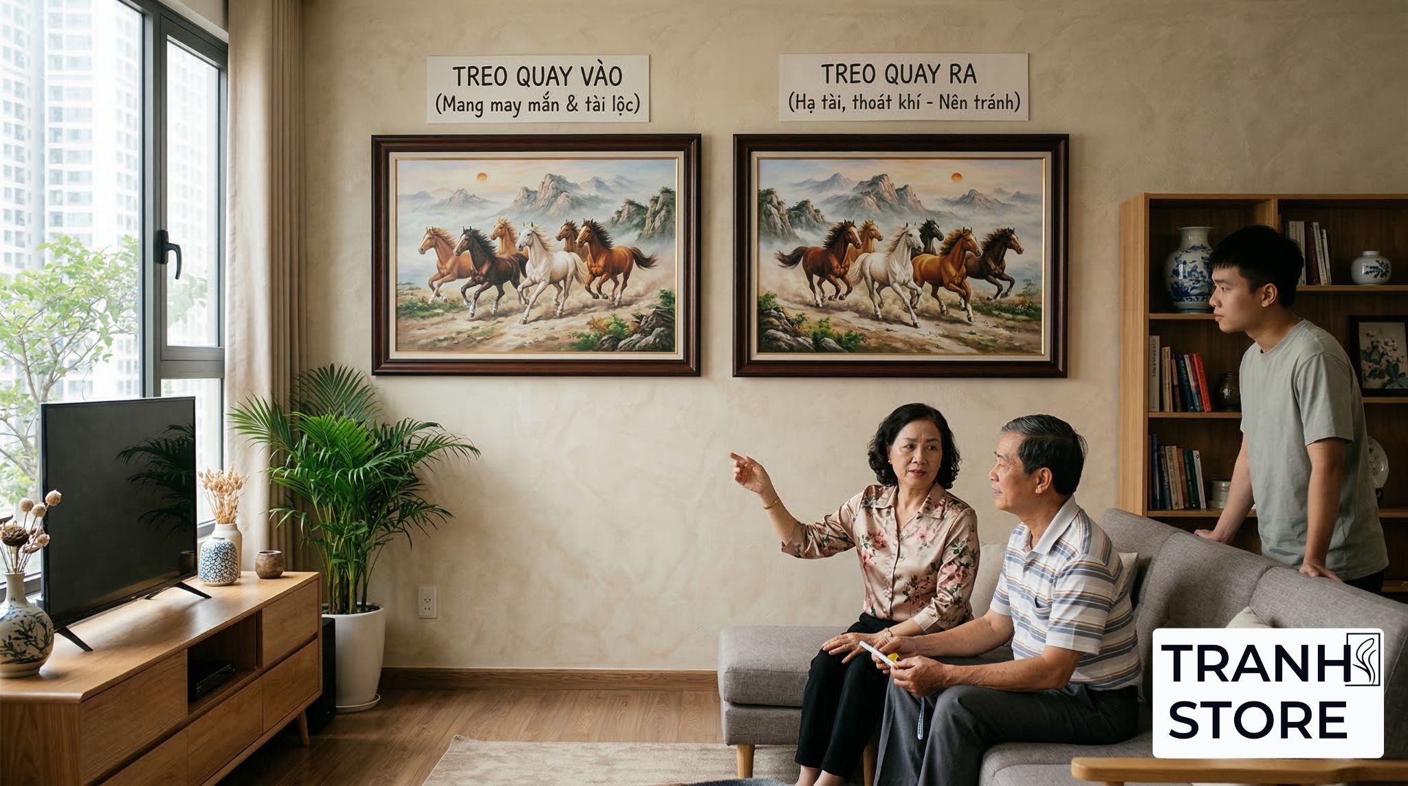 Treo Tranh Ngựa Quay Vào Hay Quay Ra? Đáp Án Dứt Khoát