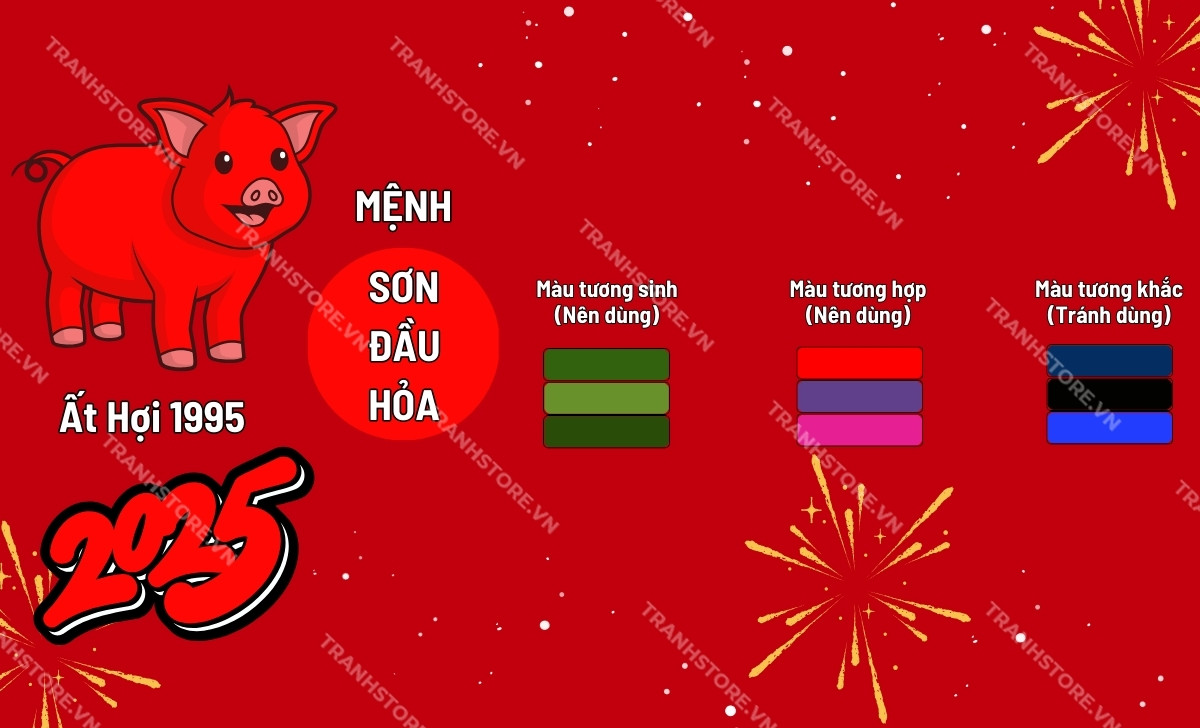 bảng màu hợp tuổi Ất Hợi 2025