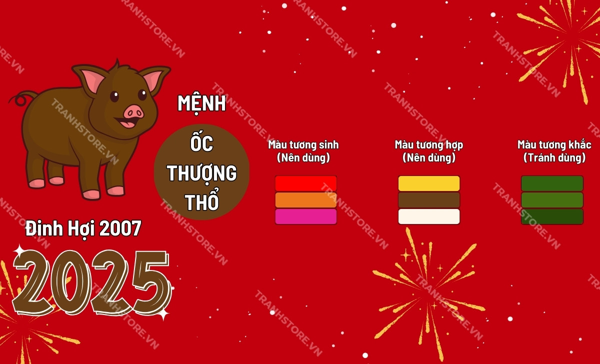 bảng màu hợp tuổi Đinh Hợi 2025