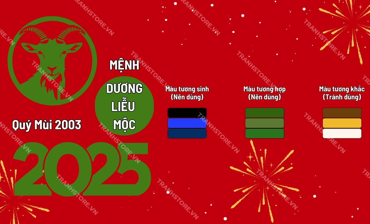 2025 Quý Mùi 2003 Hợp Màu Gì? Khám Phá Những Màu Sắc Phù Hợp Mang Lại May Mắn