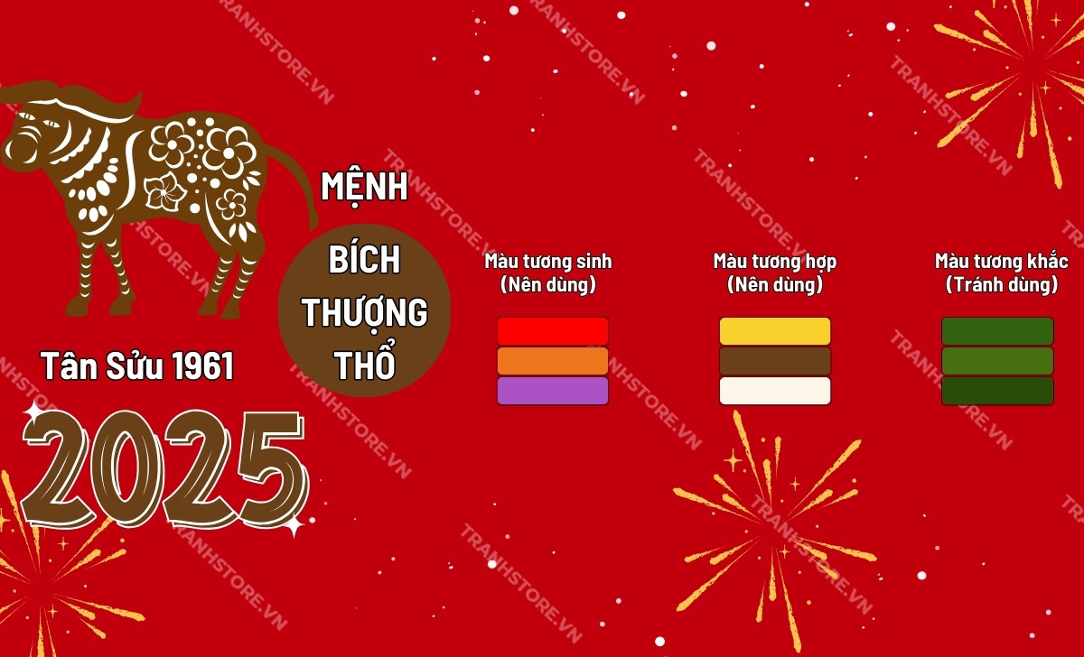 bảng màu hợp tuổi tân sửu 2025