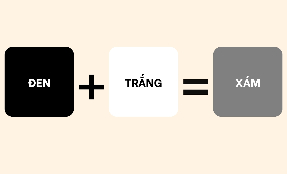 đen trắng ra màu xám
