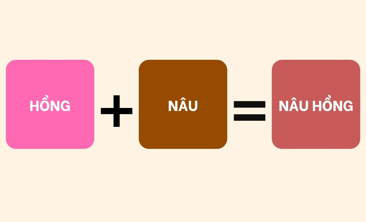hồng nâu ra màu nâu hồng